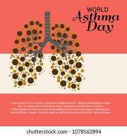 Vector illustration of a Background for World Asthma Day.