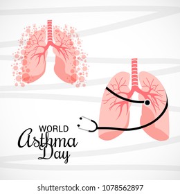 Vector illustration of a Background for World Asthma Day.