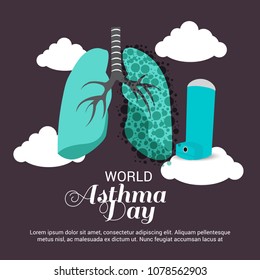 Vector illustration of a Background for World Asthma Day.