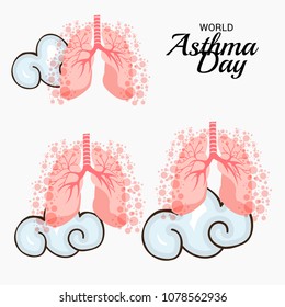 Vector illustration of a Background for World Asthma Day.
