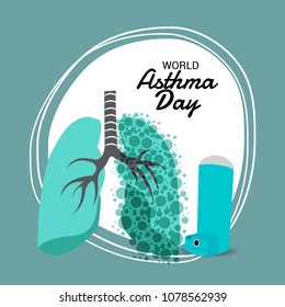Vector illustration of a Background for World Asthma Day.