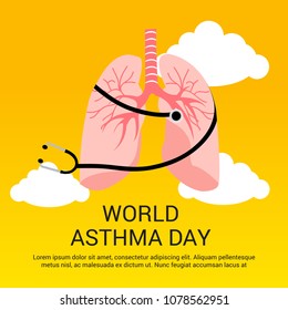 Vector illustration of a Background for World Asthma Day.