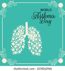 Vector illustration of a Background for World Asthma Day.