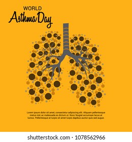 Vector illustration of a Background for World Asthma Day.