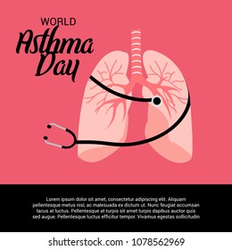 Vector illustration of a Background for World Asthma Day.