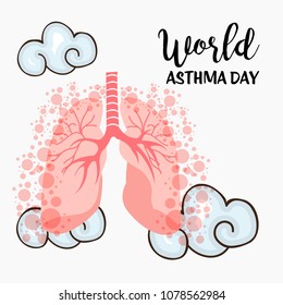 Vector illustration of a Background for World Asthma Day.