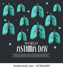 Vector illustration of a Background for World Asthma Day.