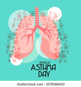 Vector illustration of a Background for World Asthma Day.