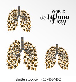 Vector illustration of a Background for World Asthma Day.