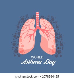 Vector illustration of a Background for World Asthma Day.