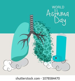 Vector illustration of a Background for World Asthma Day.