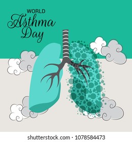 Vector illustration of a Background for World Asthma Day.