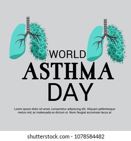Vector illustration of a Background for World Asthma Day.