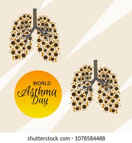 Vector illustration of a Background for World Asthma Day.