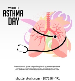 Vector illustration of a Background for World Asthma Day.