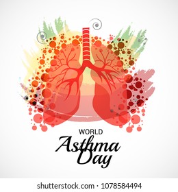 Vector illustration of a Background for World Asthma Day.
