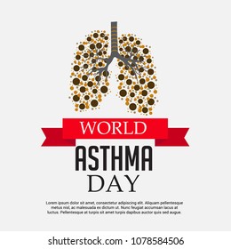 Vector illustration of a Background for World Asthma Day.