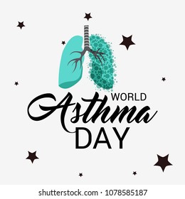 Vector illustration of a Background for World Asthma Day.