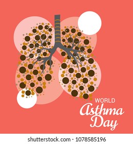 Vector illustration of a Background for World Asthma Day.