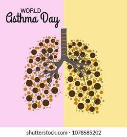Vector illustration of a Background for World Asthma Day.
