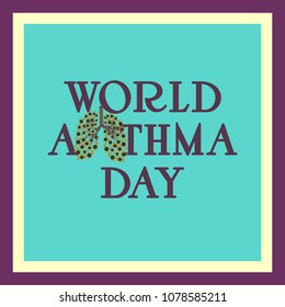 Vector illustration of a Background for World Asthma Day.