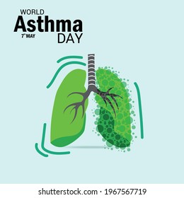 Vector illustration of a Background for World Asthma Day.