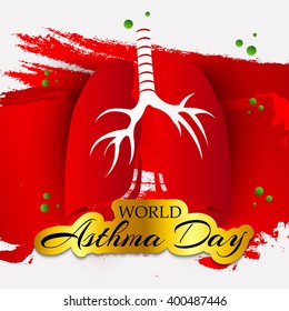 Vector illustration of a background for World Asthma Day.