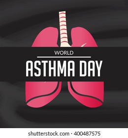 Vector illustration of a background for World Asthma Day.