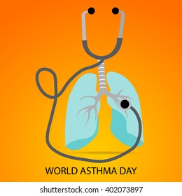 Vector Illustration Background World Asthma Day Stock Vector (Royalty ...