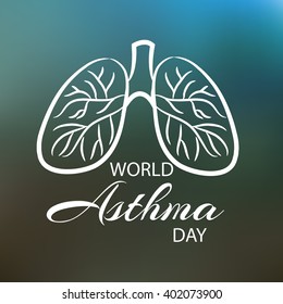 Vector illustration of a background for World Asthma Day.
