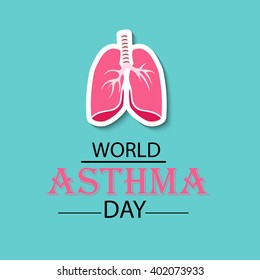 Vector illustration of a background for World Asthma Day.