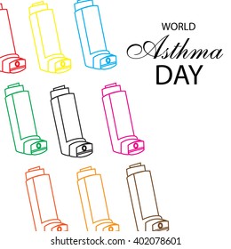 Vector illustration of a background for World Asthma Day.