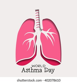 Vector illustration of a background for World Asthma Day.