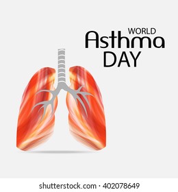 Vector illustration of a background for World Asthma Day.