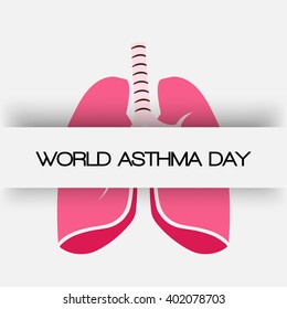 Vector illustration of a background for World Asthma Day.