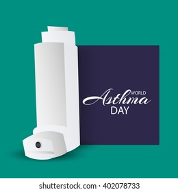 Vector illustration of a background for World Asthma Day.