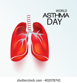 Vector illustration of a background for World Asthma Day.