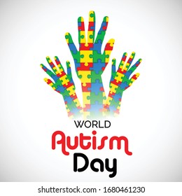 Vector illustration of a Background for World Autism Awareness Day.