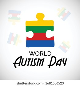 Vector illustration of a Background for World Autism Awareness Day.