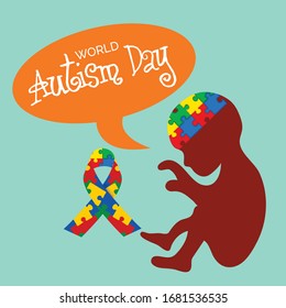 Vector illustration of a Background for World Autism Awareness Day.