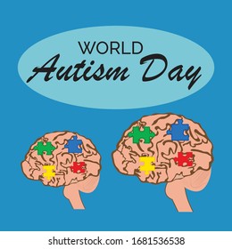 Vector illustration of a Background for World Autism Awareness Day.