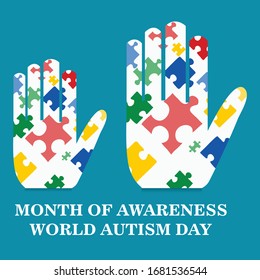 Vector illustration of a Background for World Autism Awareness Day.