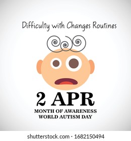 Vector illustration of a Background for World Autism Awareness Day.