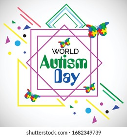 Imagen vectorial del Día Mundial de Concienciación sobre el Autismo.