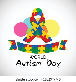 Vector illustration of a Background for World Autism Awareness Day.