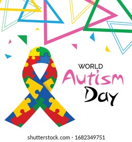 Vector illustration of a Background for World Autism Awareness Day.
