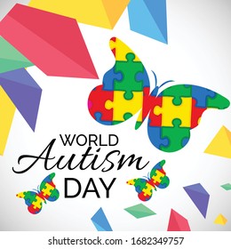 Imagen vectorial del Día Mundial de Concienciación sobre el Autismo.