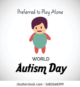 Vector illustration of a Background for World Autism Awareness Day.