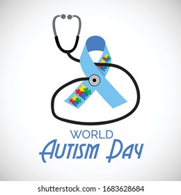Vector illustration of a Background for World Autism Awareness Day.