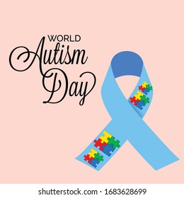 Vector illustration of a Background for World Autism Awareness Day.